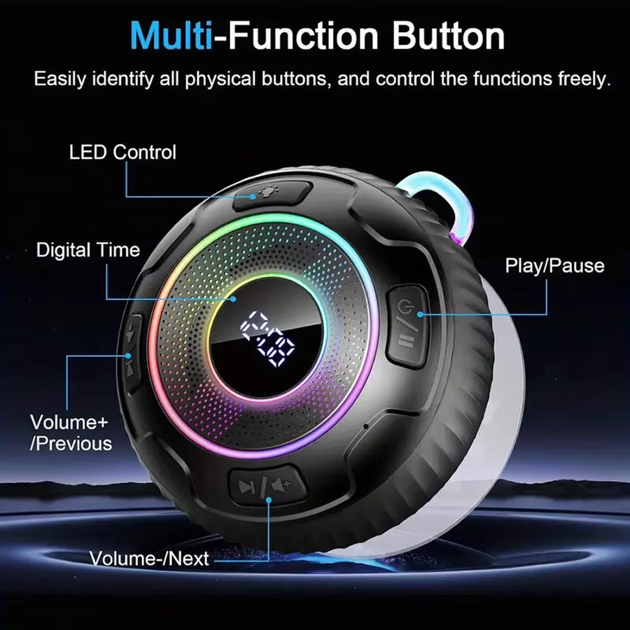 AquaTonye Shower Speaker - Waterproof Bluetooth Speaker For Bathroom