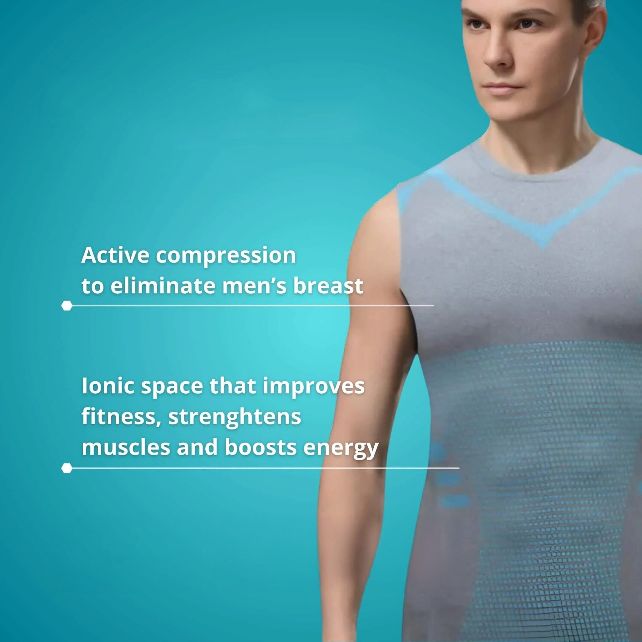 BlitziWrap Men Compression Shirt - Compression Top For Fitness Training