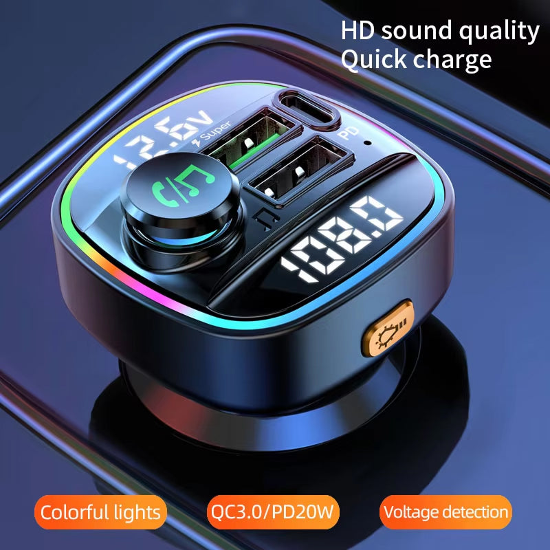 CaryDyo FM Transmitters For Car - Bluetooth Car Audio Adapter