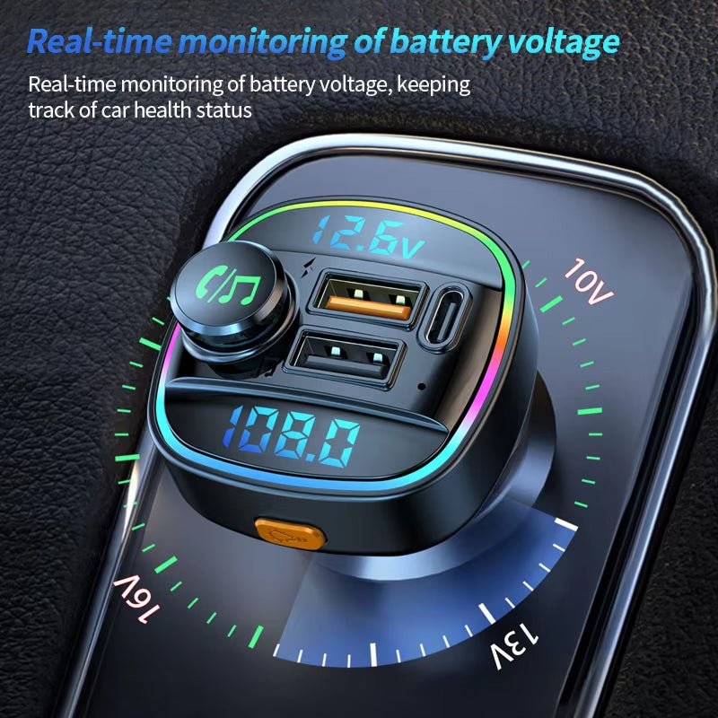 CaryDyo FM Transmitters For Car - Bluetooth Car Audio Adapter