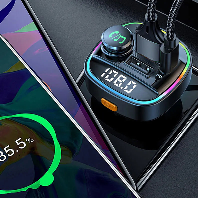 CaryDyo FM Transmitters For Car - Bluetooth Car Audio Adapter
