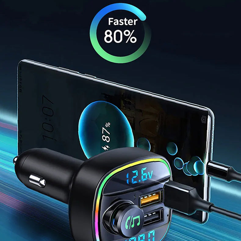 CaryDyo FM Transmitters For Car - Bluetooth Car Audio Adapter