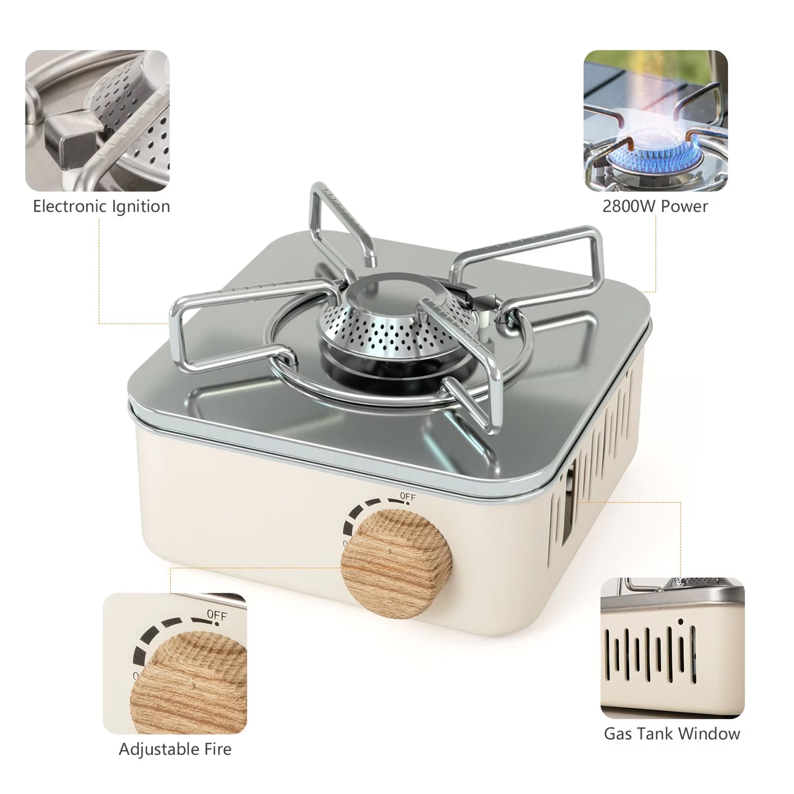 FlamePaki Portable Camping Stove - Compact Stove For Outdoor Cooking