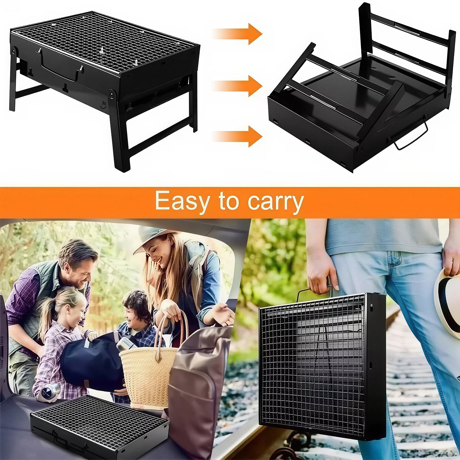 FlamieGoie Portable Charcoal Grill - Compact Grill For Outdoor Cooking