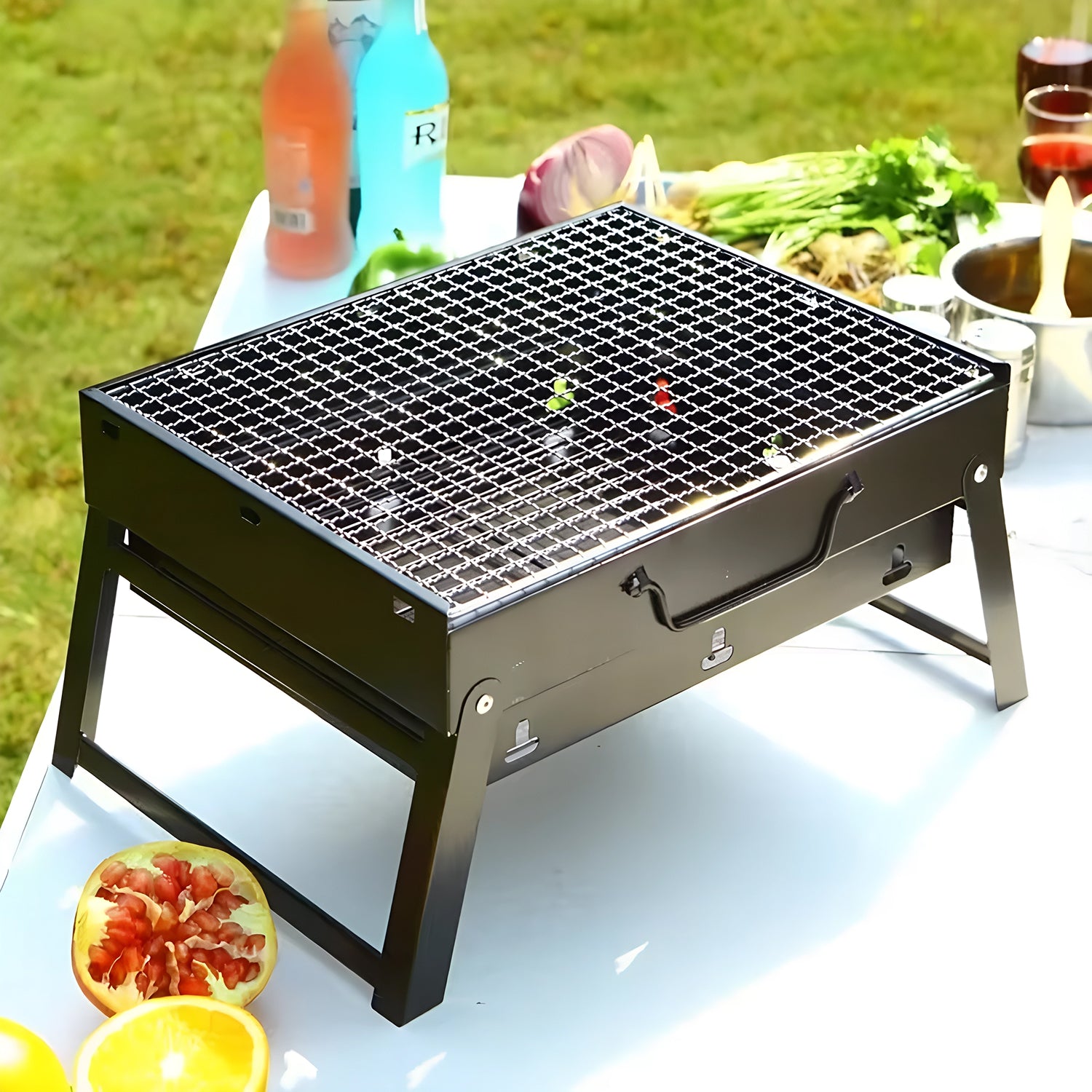 FlamieGoie Portable Charcoal Grill - Compact Grill For Outdoor Cooking