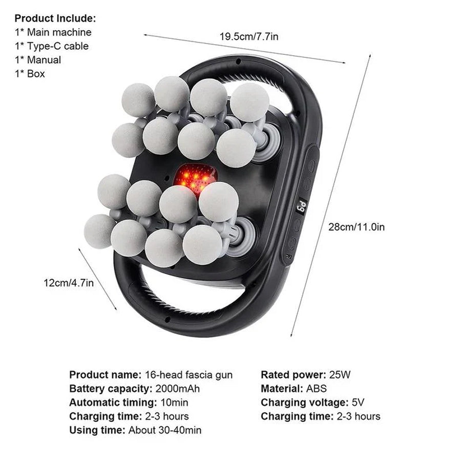 FlekSilia Fascia Massager - Muscle Massage Tool For Body Recovery