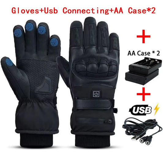HeateRider Heated Motorcycle Gloves - Thermal Riding Gloves For Cold Weather