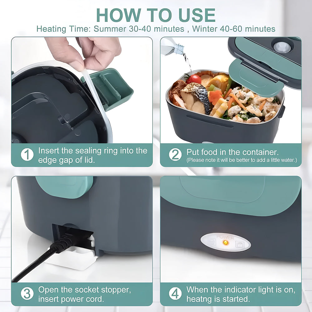LunchBlazi Car Lunch Box - Portable Food Warmer For Travel