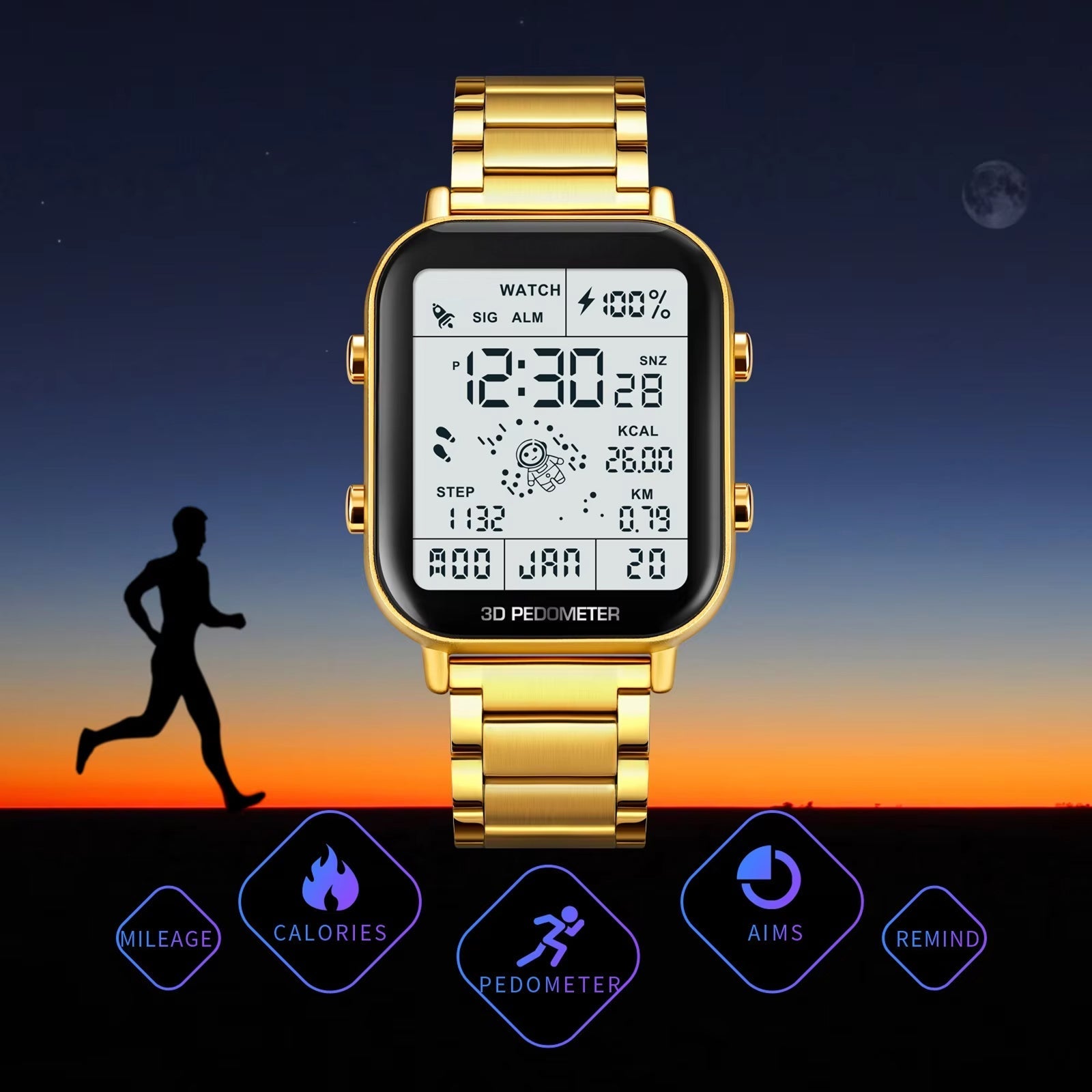 PaceTraxe Fitness Step Tracker - Activity Tracker For Daily Movement