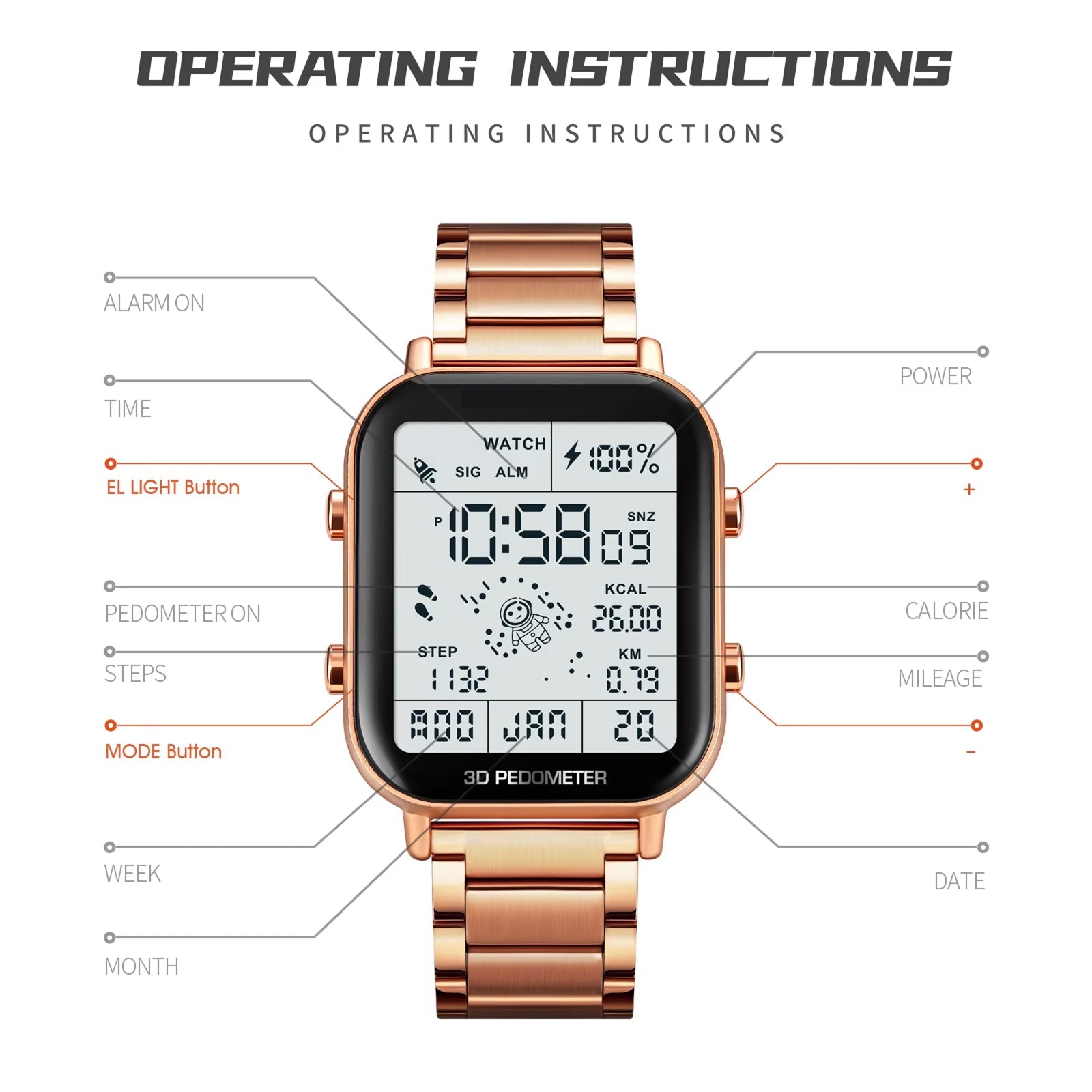 PaceTraxe Fitness Step Tracker - Activity Tracker For Daily Movement