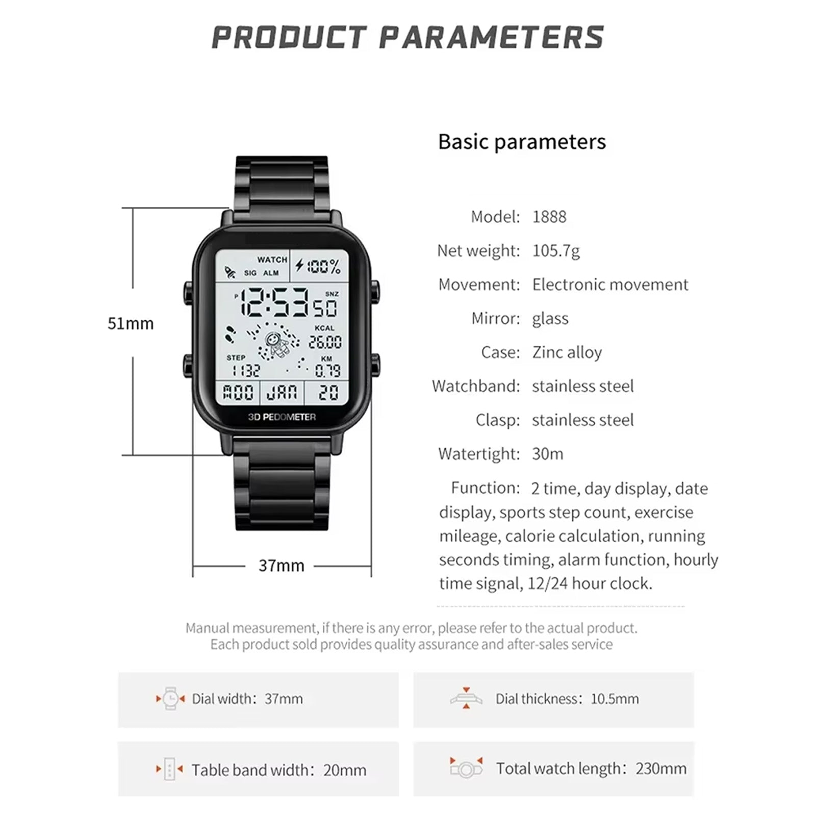 PaceTraxe Fitness Step Tracker - Activity Tracker For Daily Movement