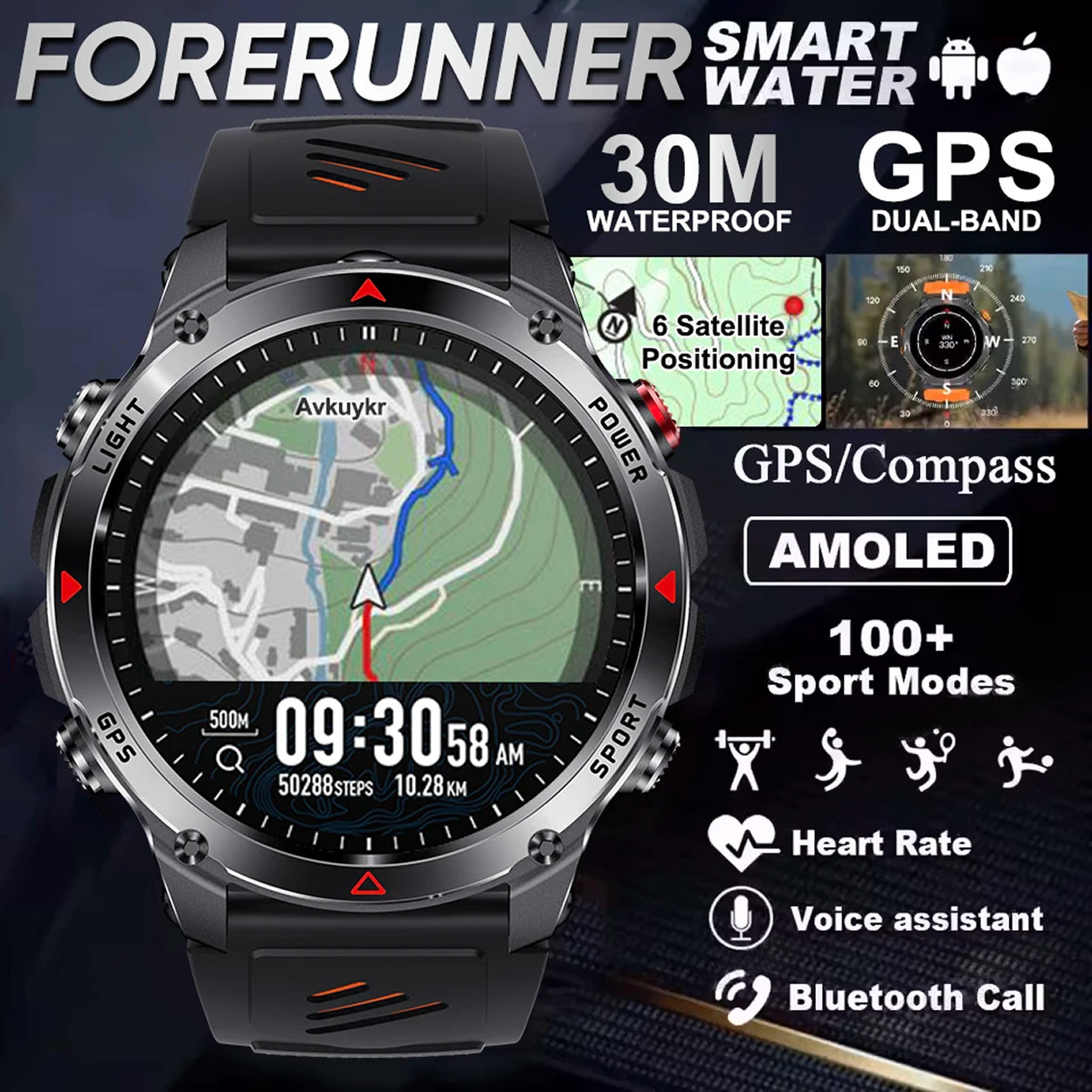 Pexoriax GPS Smart Watch - Smartwatch With Location Tracking