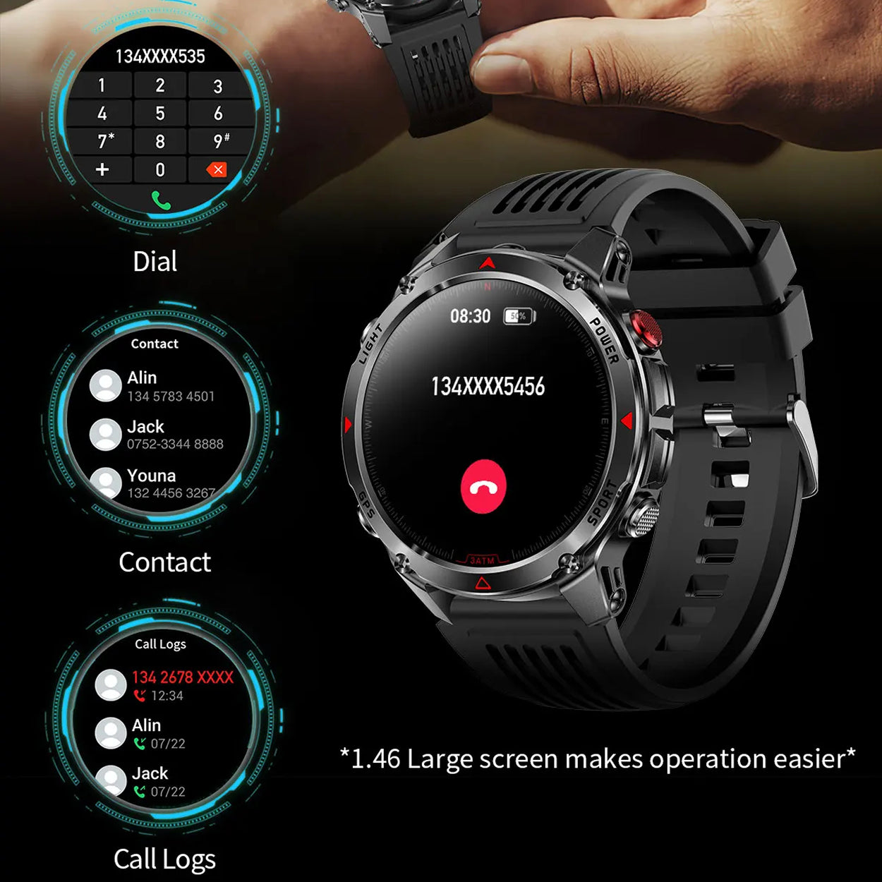 Pexoriax GPS Smart Watch - Smartwatch With Location Tracking