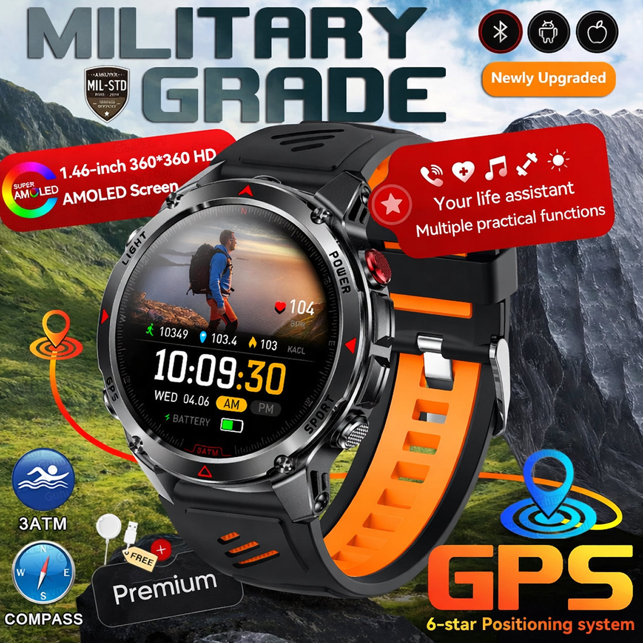 Pexoriax GPS Smart Watch - Smartwatch With Location Tracking