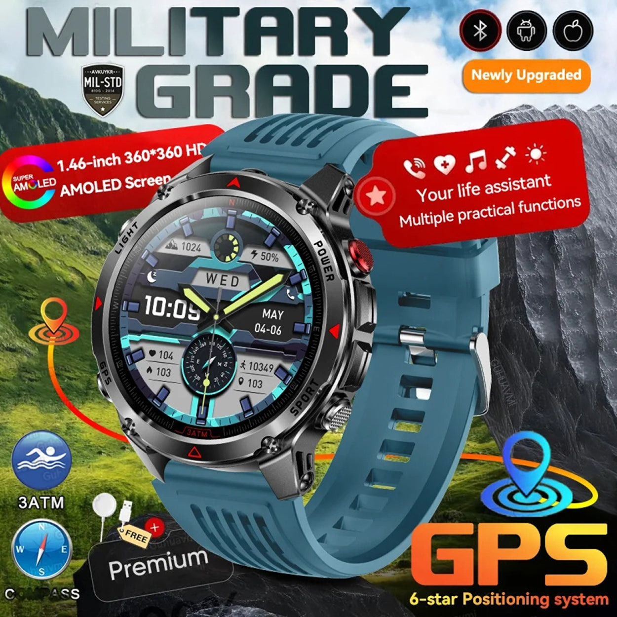 Pexoriax GPS Smart Watch - Smartwatch With Location Tracking