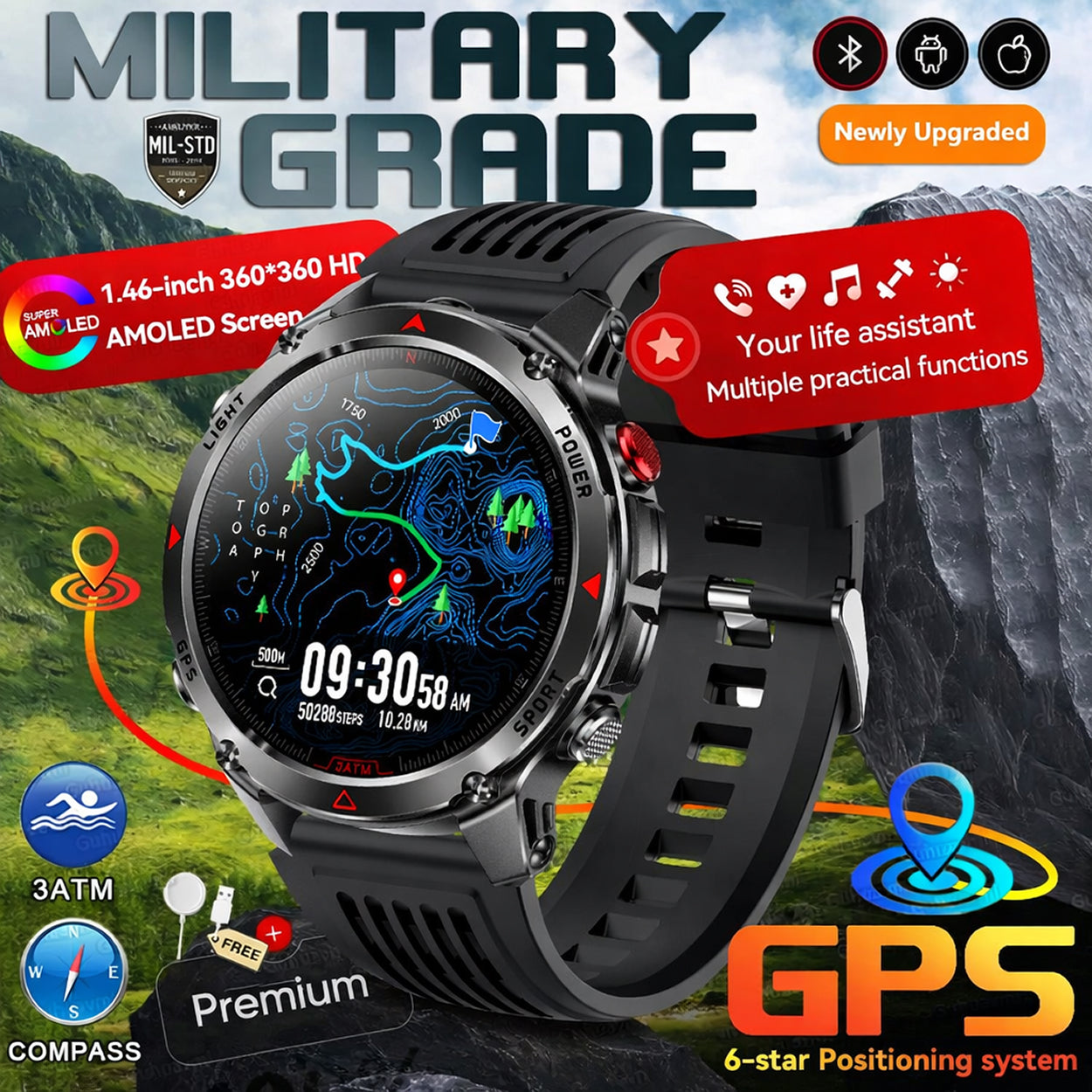 Pexoriax GPS Smart Watch - Smartwatch With Location Tracking