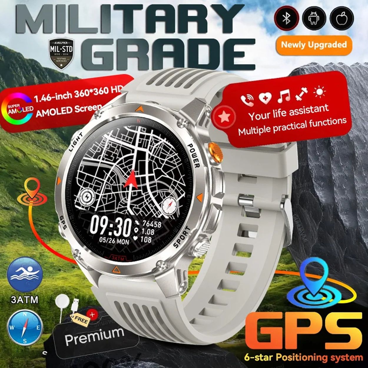 Pexoriax GPS Smart Watch - Smartwatch With Location Tracking