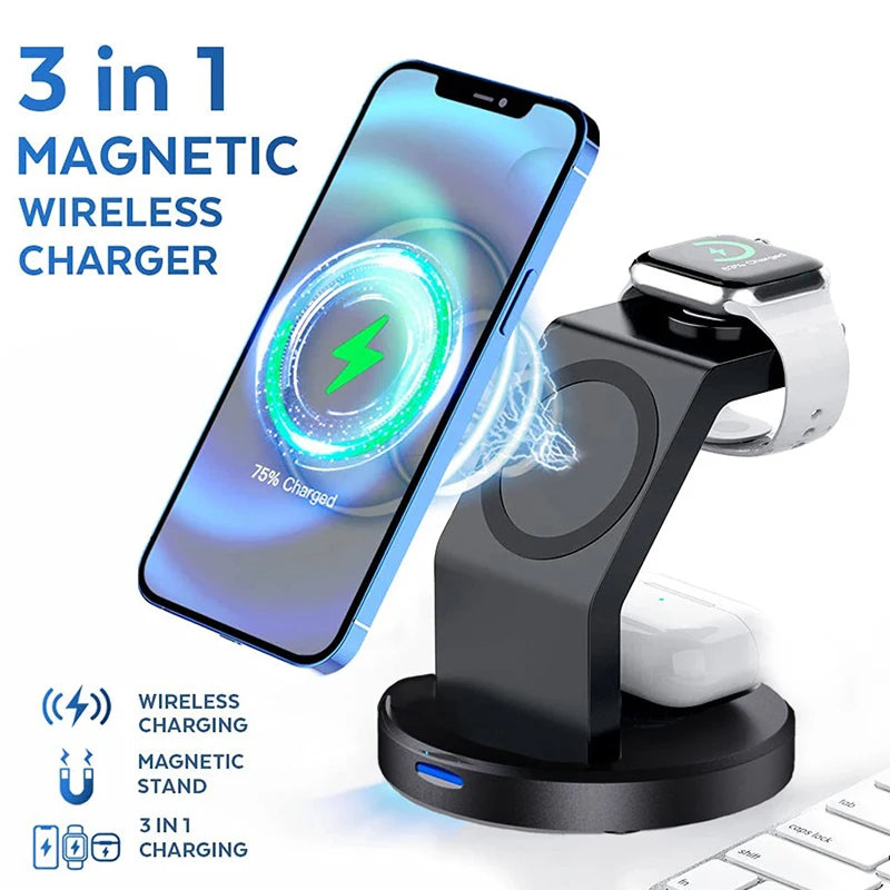 PoweriClip MagSafe Charging Station - Wireless Charging Dock For Devices