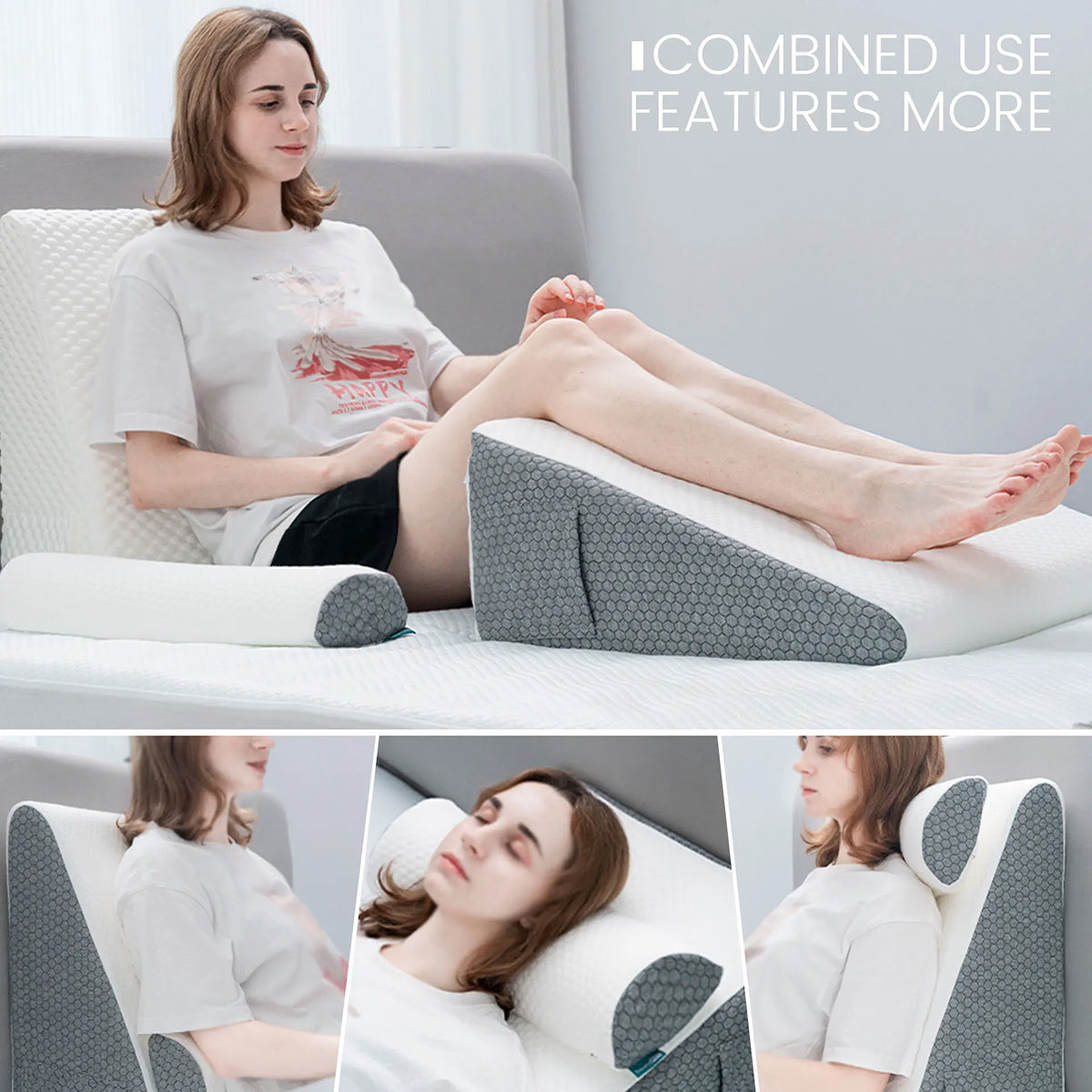 PropZilia Bed Wedge Pillow - Support Pillow For Sleeping Comfort