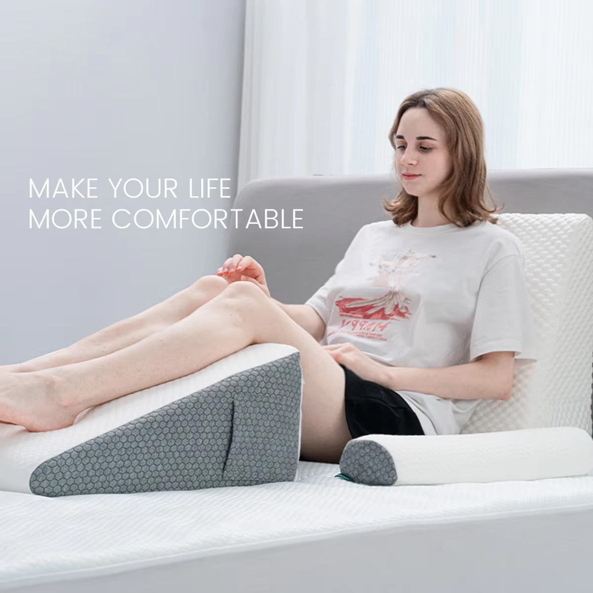 PropZilia Bed Wedge Pillow - Support Pillow For Sleeping Comfort