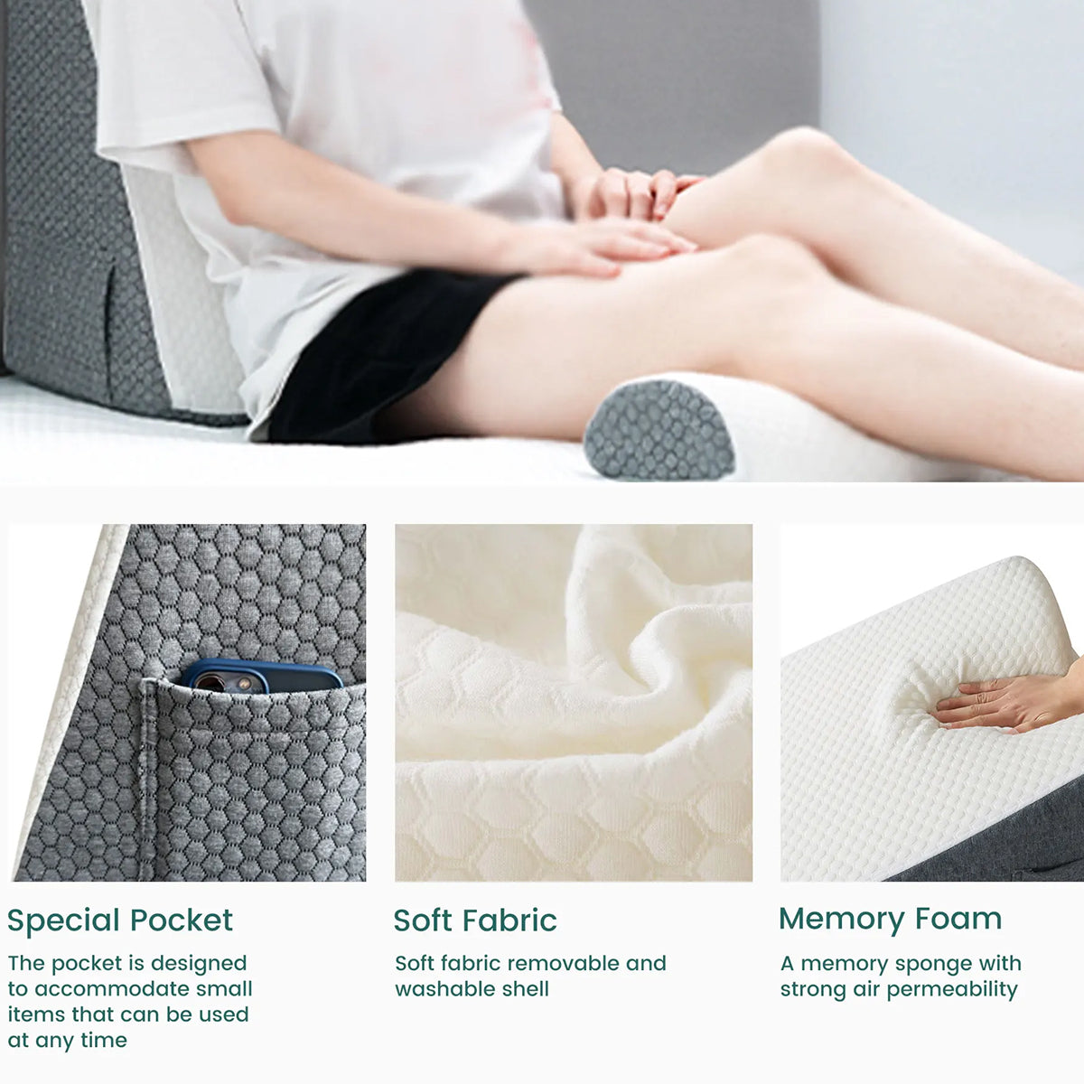 PropZilia Bed Wedge Pillow - Support Pillow For Sleeping Comfort