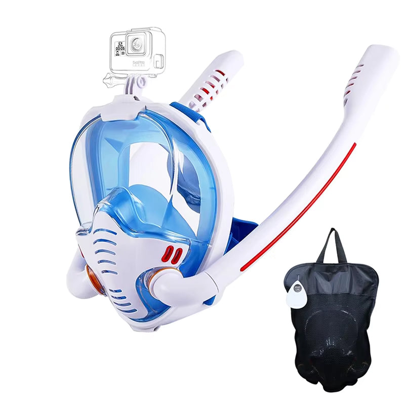 Sealenzi Full Face Snorkel Mask - Snorkeling Mask For Underwater Viewing