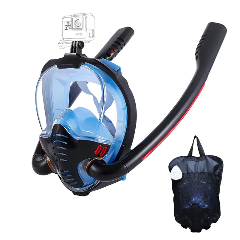 Sealenzi Full Face Snorkel Mask - Snorkeling Mask For Underwater Viewing