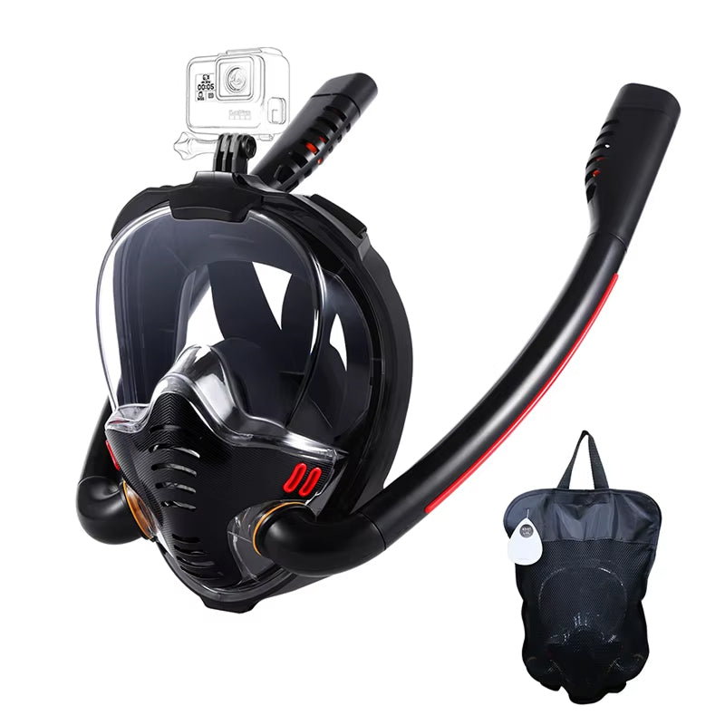 Sealenzi Full Face Snorkel Mask - Snorkeling Mask For Underwater Viewing