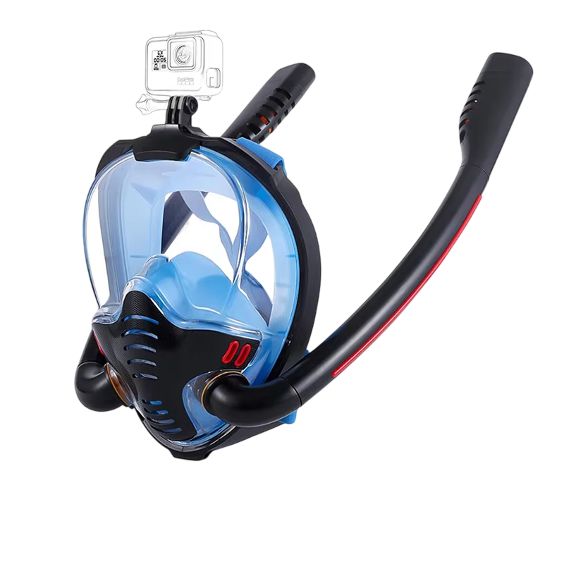Sealenzi Full Face Snorkel Mask - Snorkeling Mask For Underwater Viewing