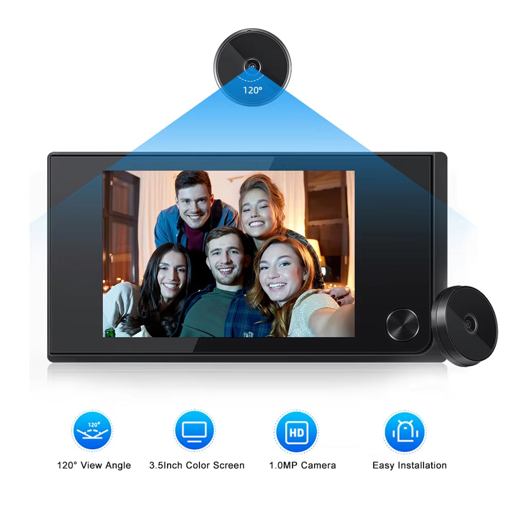 SpieDoto Peephole Camera - Door Viewer Camera For Home Security
