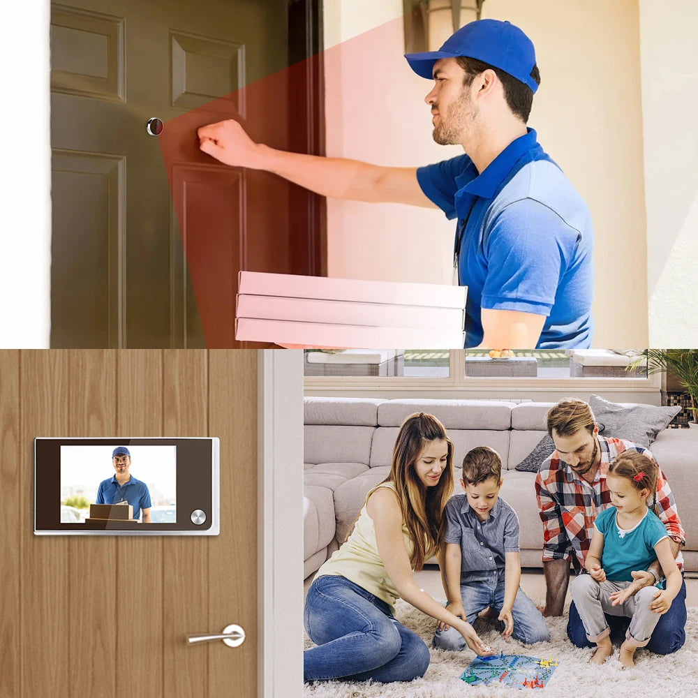 SpieDoto Peephole Camera - Door Viewer Camera For Home Security