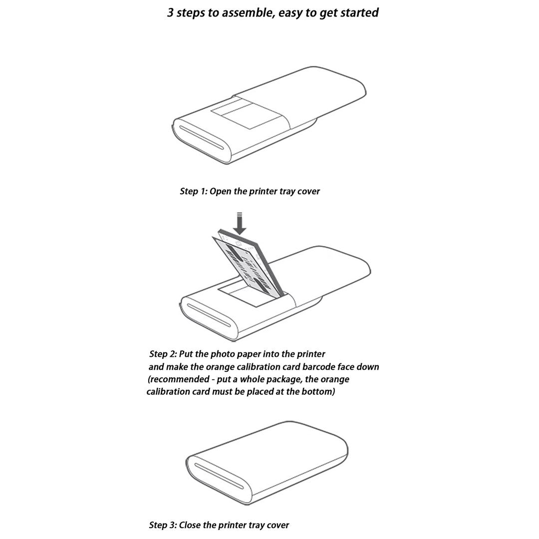 ZipPicc Portable Photo Printer - Compact Printer For Instant Photos